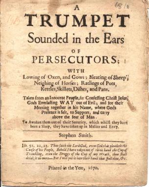 A trumpet sounded in the ears of persecutors (1670)