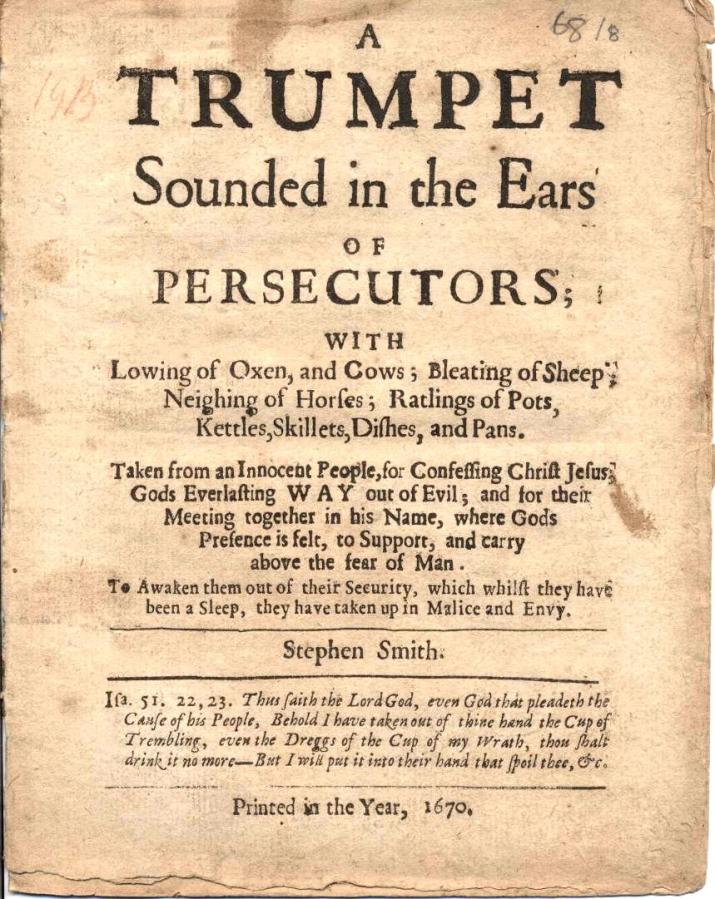 A trumpet sounded in the ears of persecutors (1670)