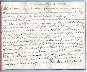 Elizabeth Fry's diary (1815-1821), entry of 28 October 1818