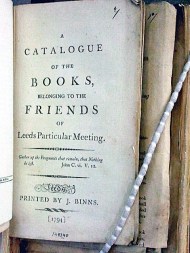 Catalogue bound with over 20 other Quaker meeting library catalogues