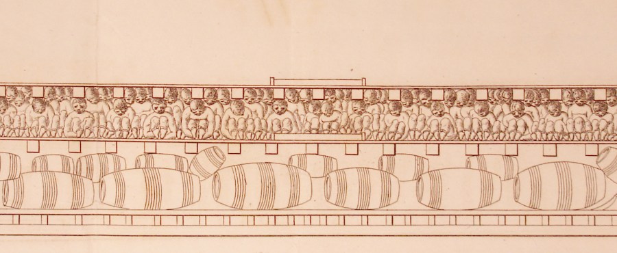 Josefa Maracayera slave ship plan 1822 detail