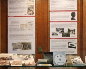 detail of display panel and photos