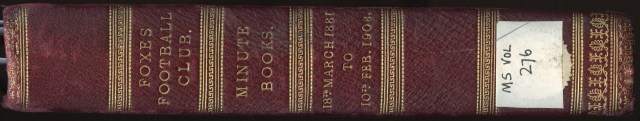 Foxes Football Club Minute Book 1881-1908