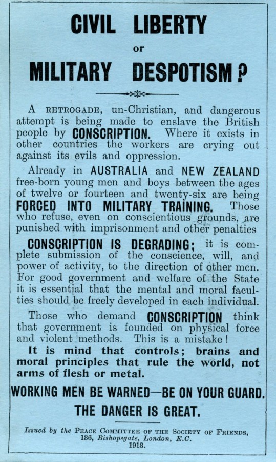 Civil liberty (Peace Committee, 1913)