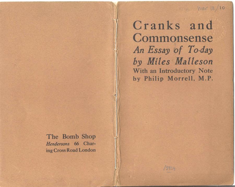 Malleson, Cranks and commonsense
