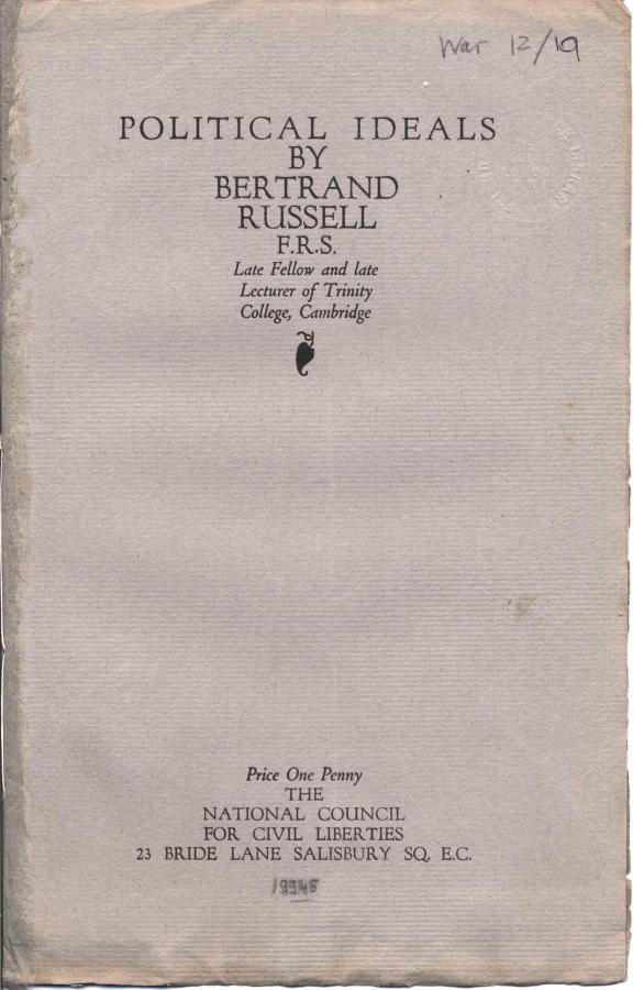 Russell, Bertrand. Political ideals