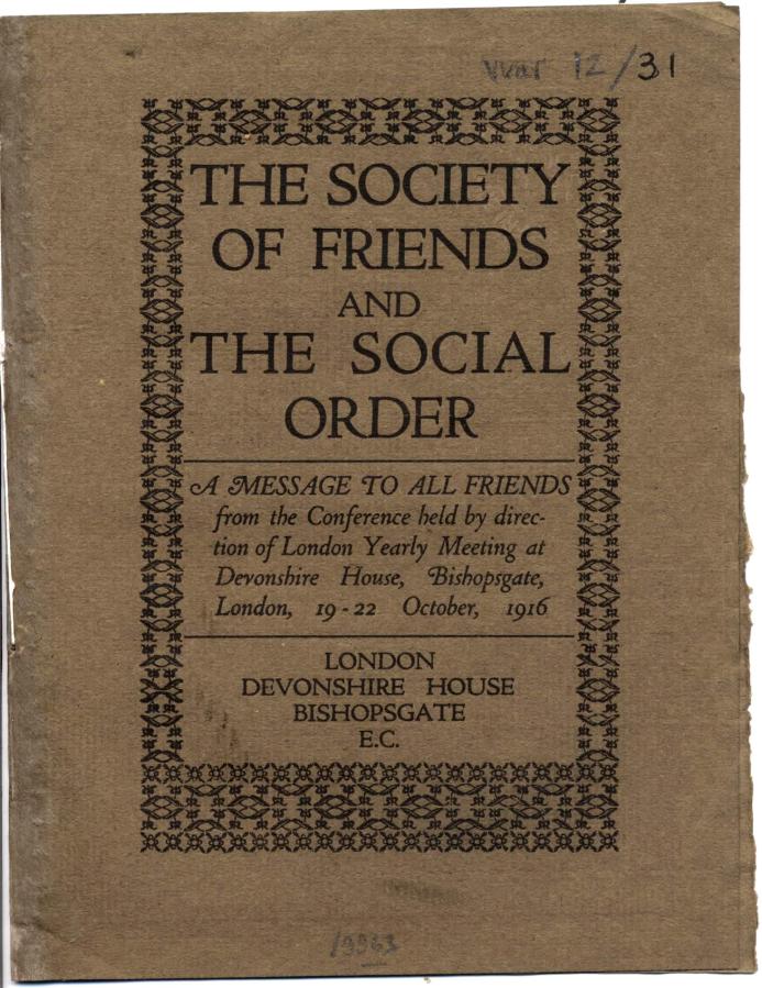 The Society of Friends and the social order