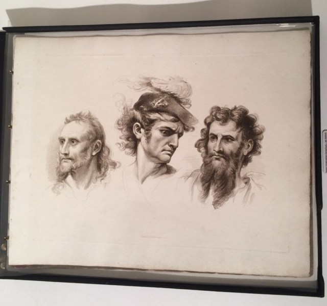 Sheet from Elements of drawing (1820) after treatment