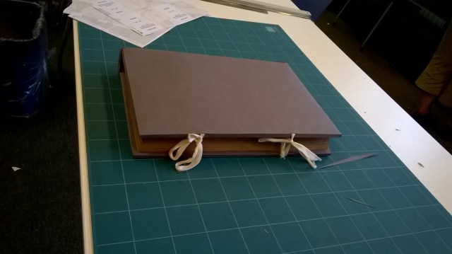Enclosure for a book with "red rot"