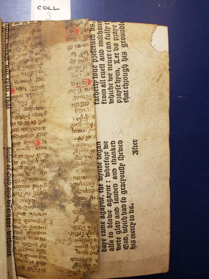 Fragments of mediaeval printed and manuscript waste used in the binding of Richardson Collection 3