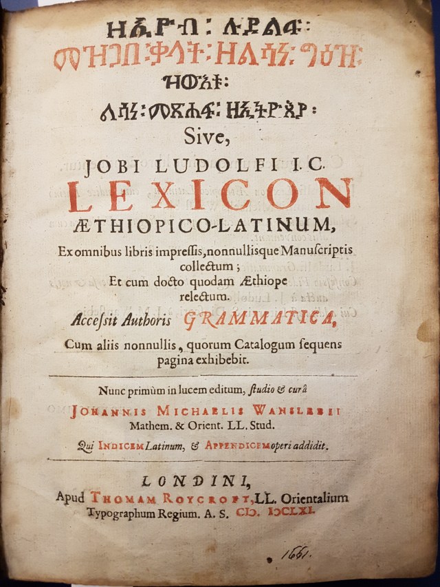 Richardson Collection 5. Lexicon Æthiopico-Latinum