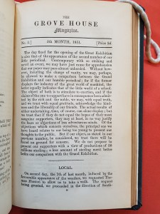 Grove House magazine no. 2 (May 1851)