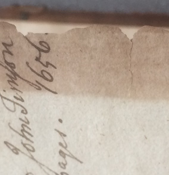 Tract Vol 85 flyleaf damage