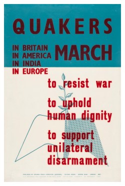 Quakers march. Poster