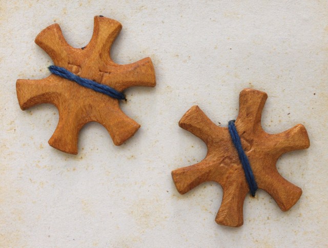 Silk winders, said to be made from wood of the "Treaty Tree"