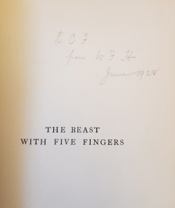William Fryer Harvey, The Beast with five fingers (1928)